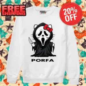 Hello Kitty Ghost Face Porfa Halloween 2024 Shirt