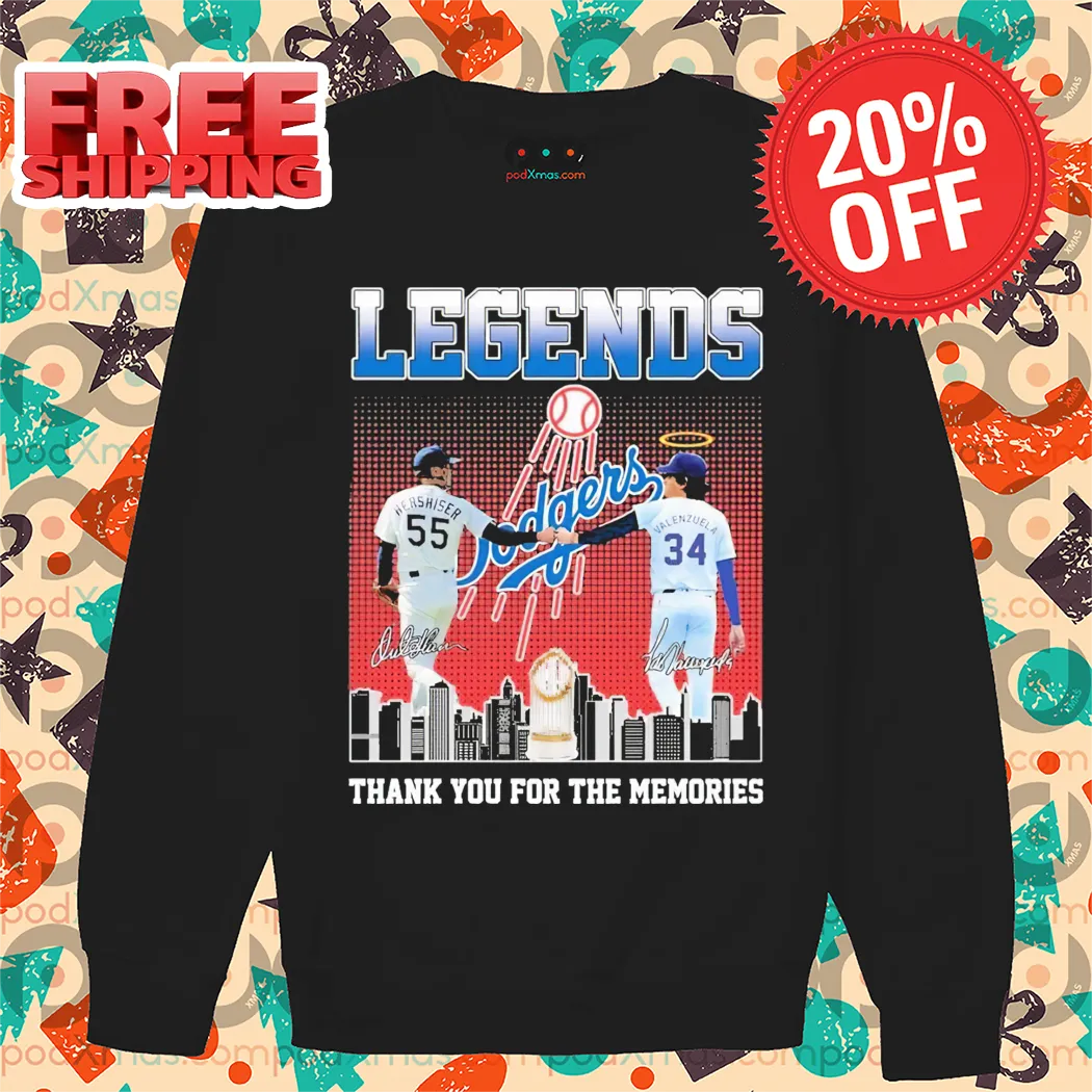 Orel Hershiser Fernando Valenzuela Legends Thank You For The Memories Signature 2024 Shirt