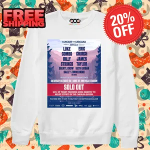 Original Concert For Carolina October 26, 2024 Bank Of America Stadium Shirt