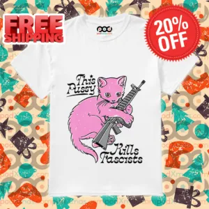 Pink Cat This Pussy Kills Fascists Shirt