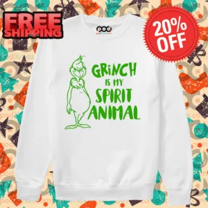 Grinch Is My Spirit Animal Christmas 2024 Shirt