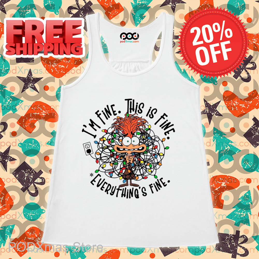 Anxiety Inside Out 2 It's Fine This Is Fine Everything's Fine Shirt