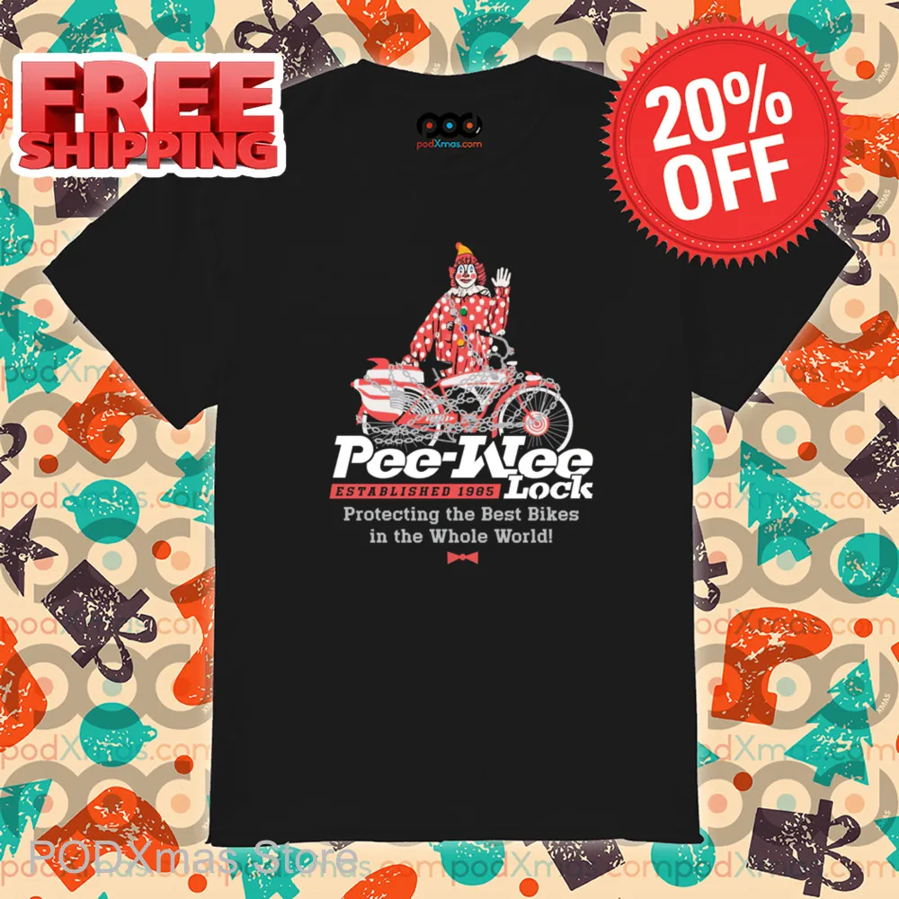 Clown Pee-Wee Lock Protecting The Best Bikes In The Whole World Shirt