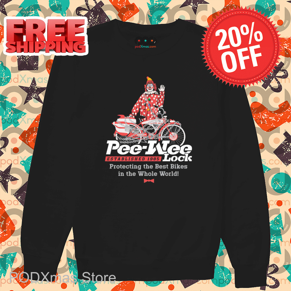 Clown Pee-Wee Lock Protecting The Best Bikes In The Whole World Shirt