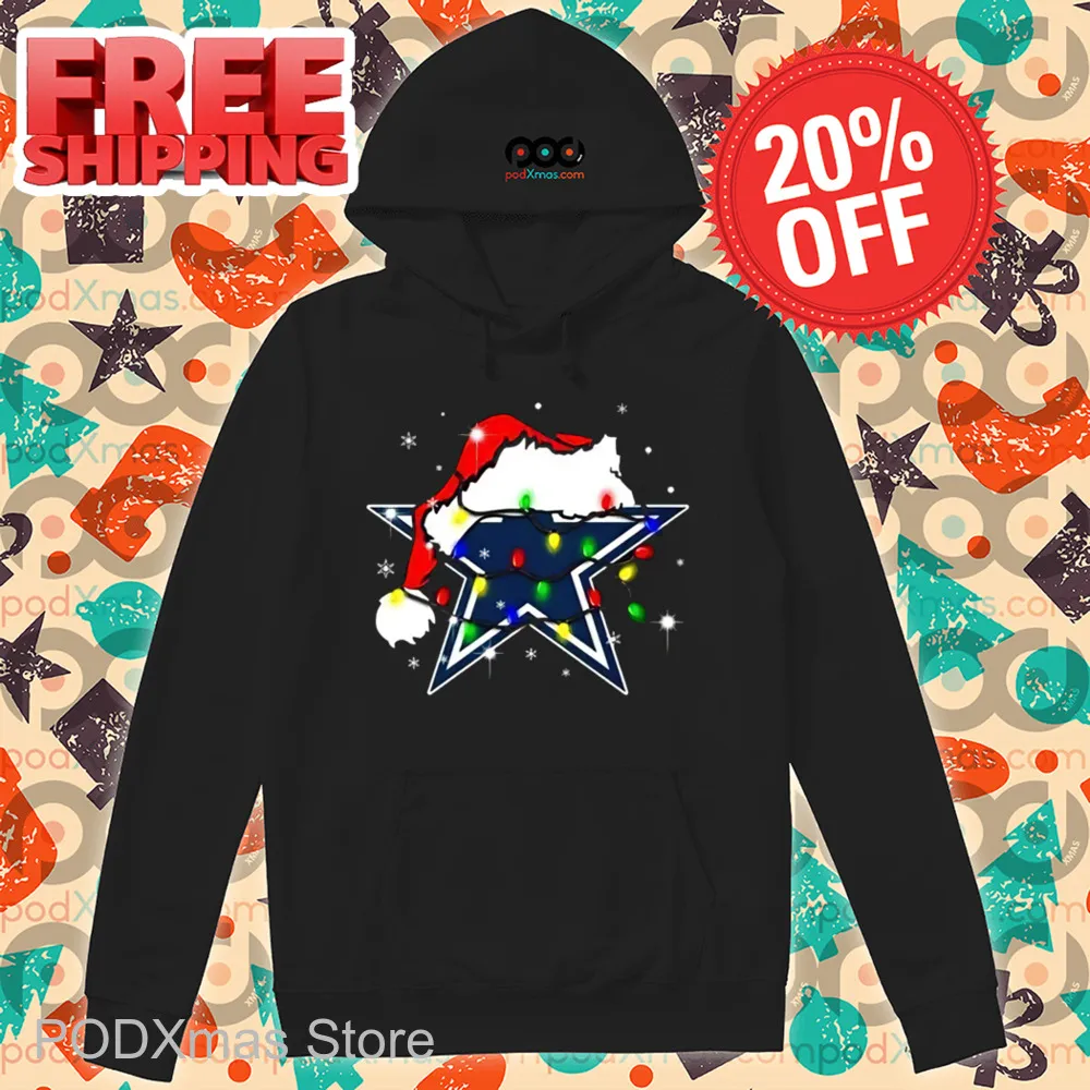 Dallas Cowboys Santa Hat Christmas 2024 Shirt