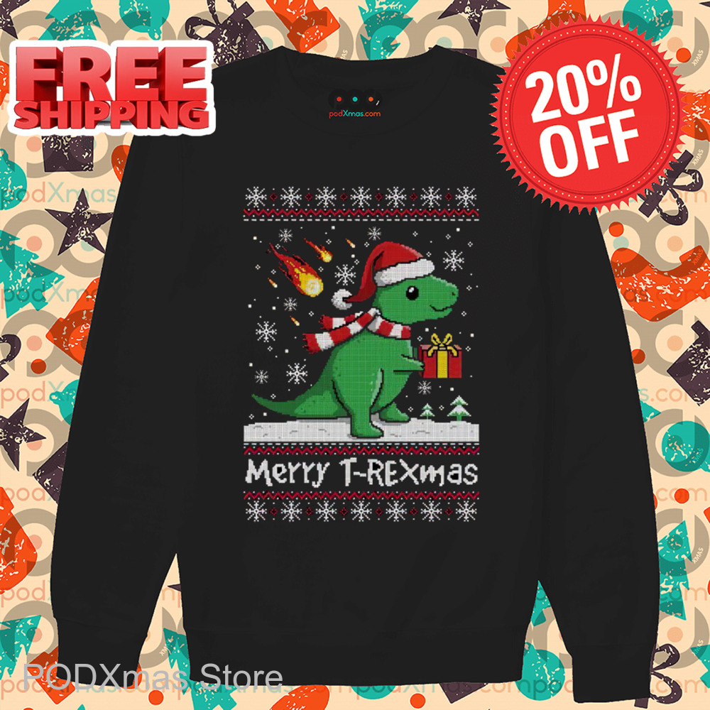 Dinosaur Merry T-Rexmas Ugly Christmas 2024 Shirt