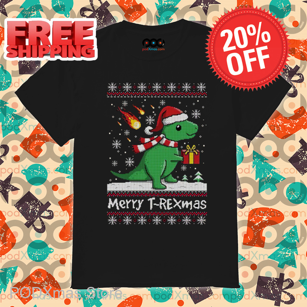 Dinosaur Merry T-Rexmas Ugly Christmas 2024 Shirt