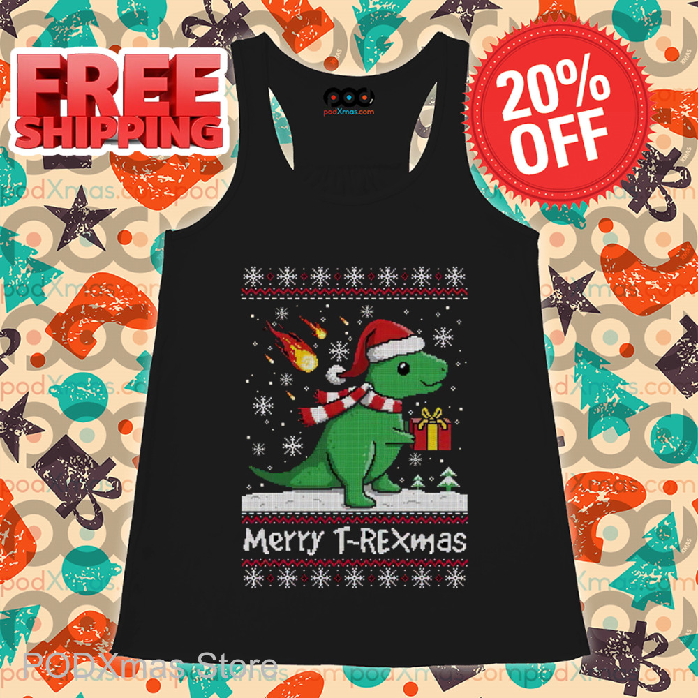 Dinosaur Merry T-Rexmas Ugly Christmas 2024 Shirt
