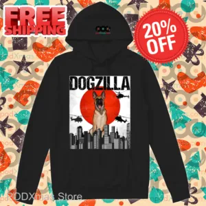 Dogzilla City Helicopter Funny Shirt