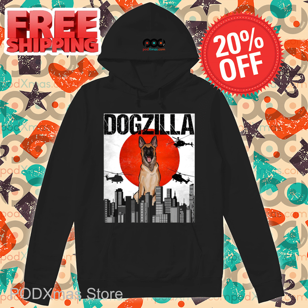 Dogzilla City Helicopter Funny Shirt