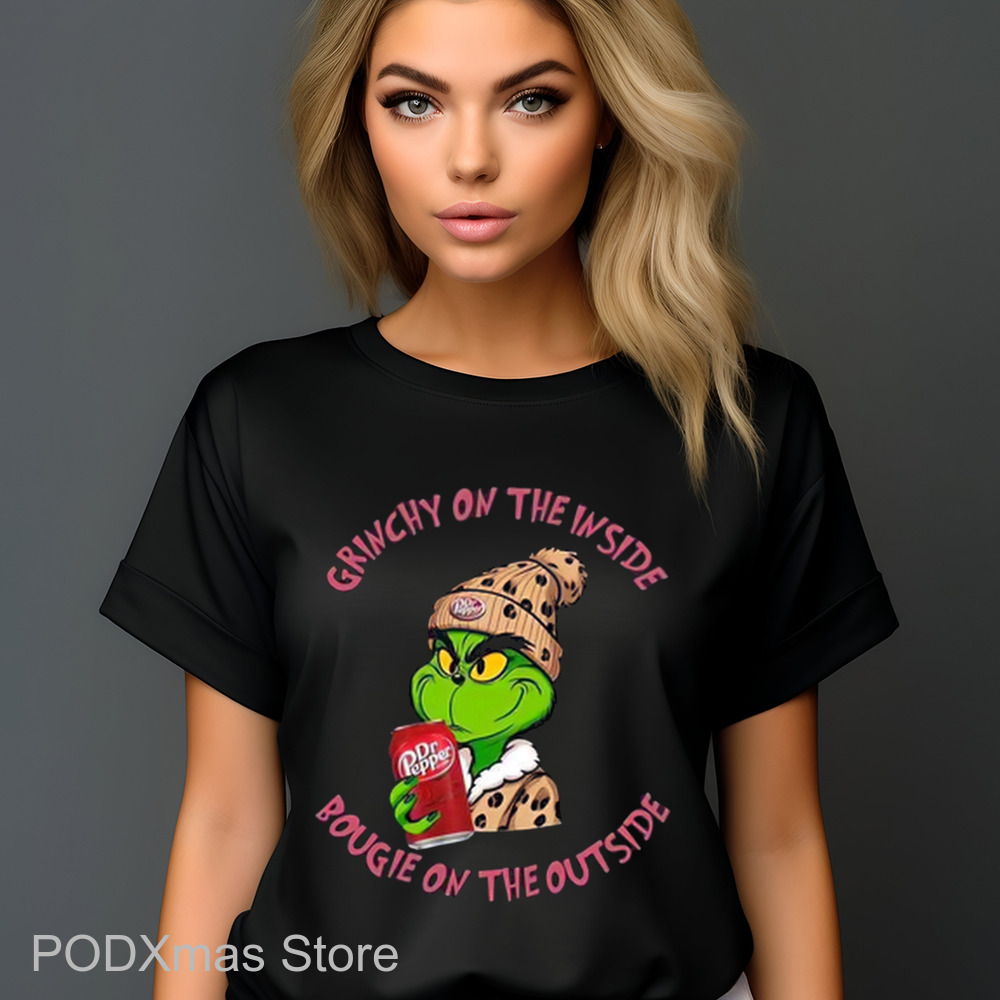 Dr Pepper Grinchy On The Inside Bougie On The Outside Christmas 2024 Shirt Dr Pepper Grinchy On The Inside Bougie On The Outside Christmas 2024 Shirt