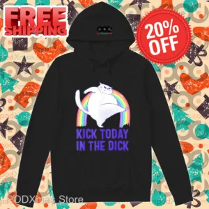 Fat Cat Rainbow Kick Today In The Dick Shirt