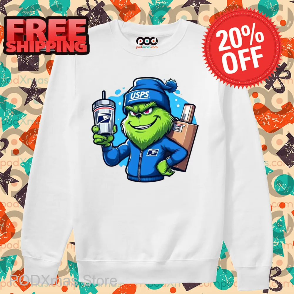 Grinch Delivery Guy USPS Christmas 2024 Shirt