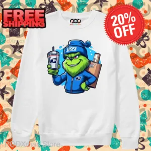 Grinch Delivery Guy USPS Christmas 2024 Shirt
