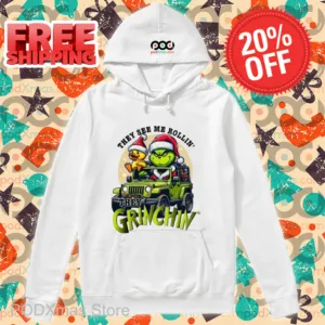 Grinch Duck Truck They See Me Rollin They Grinchy Christmas 2024 Shirt