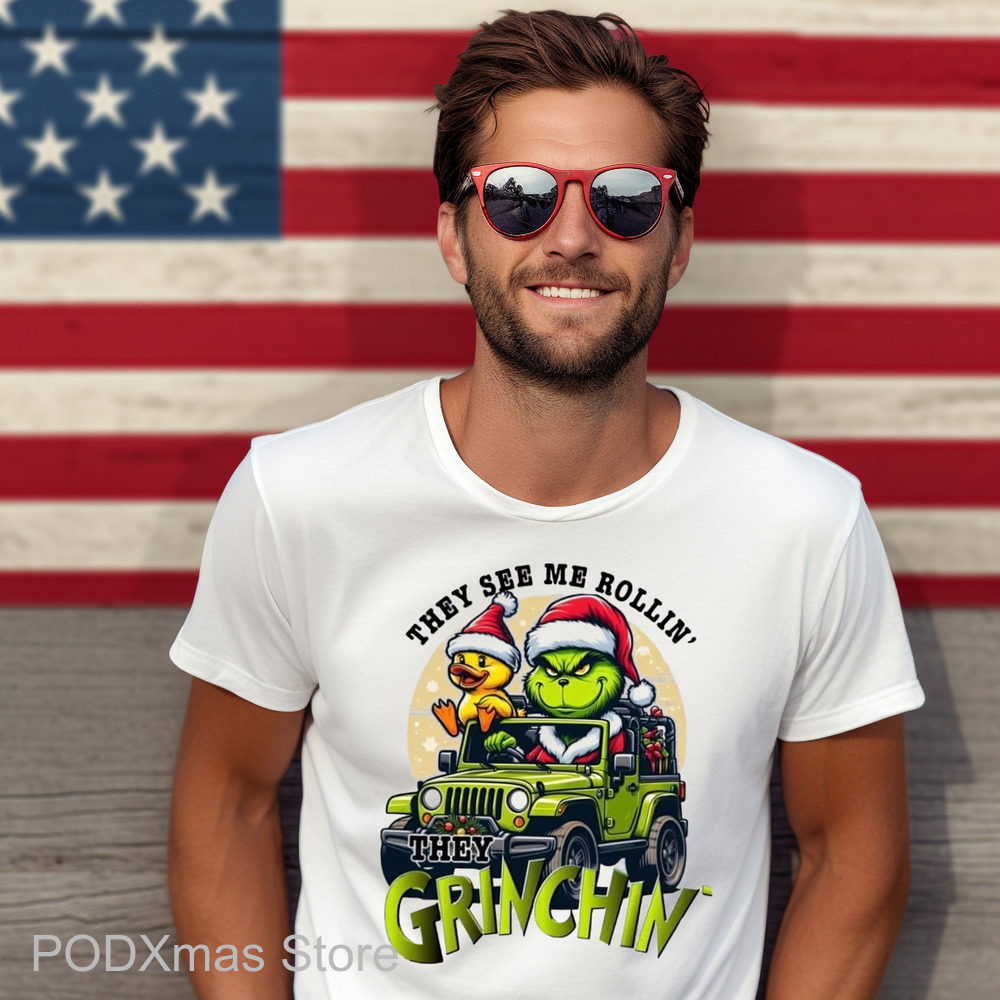 Grinch Duck Truck They See Me Rollin They Grinchy Christmas 2024 Shirt Grinch Duck Truck They See Me Rollin They Grinchy Christmas 2024 Shirt