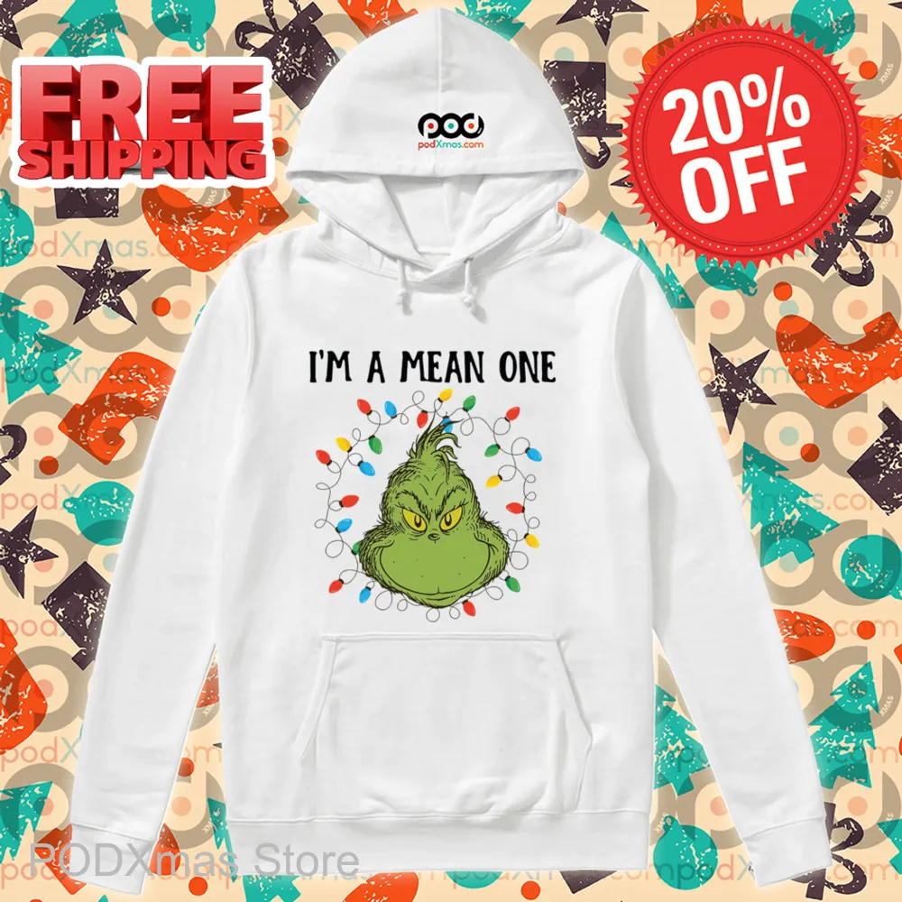 Grinch Face I'm A Mean One Christmas 2024 Shirt
