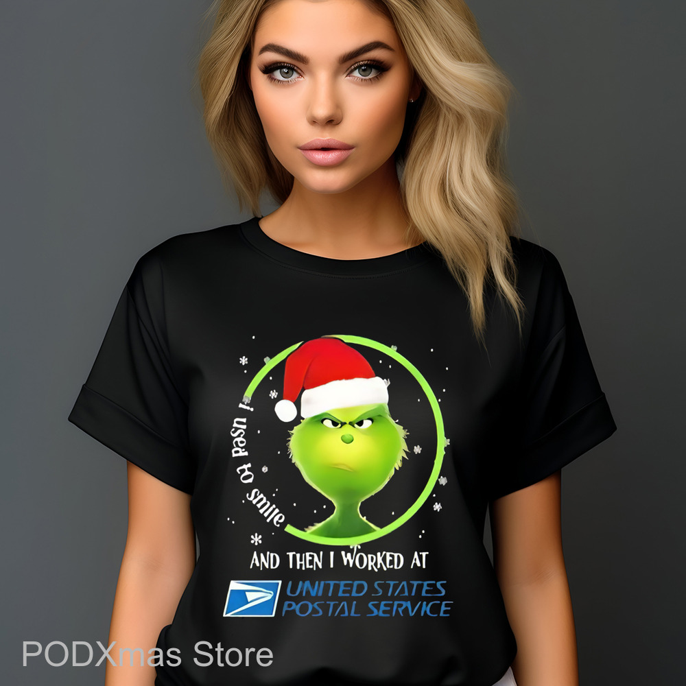 Grinch I Used To Smile And Then I Worked At USPS Christmas 2024 Shirt Grinch I Used To Smile And Then I Worked At USPS Christmas 2024 Shirt