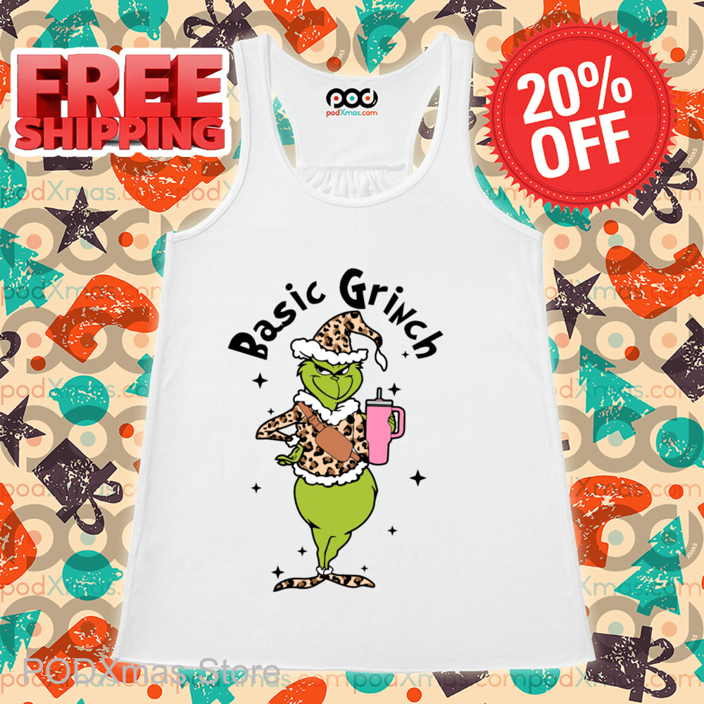 Grinch Leopard Basic Grinch Christmas 2024 Shirt