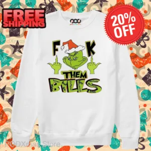 Grinch Middle Finger Fuck Them Bills 2024 Shirt