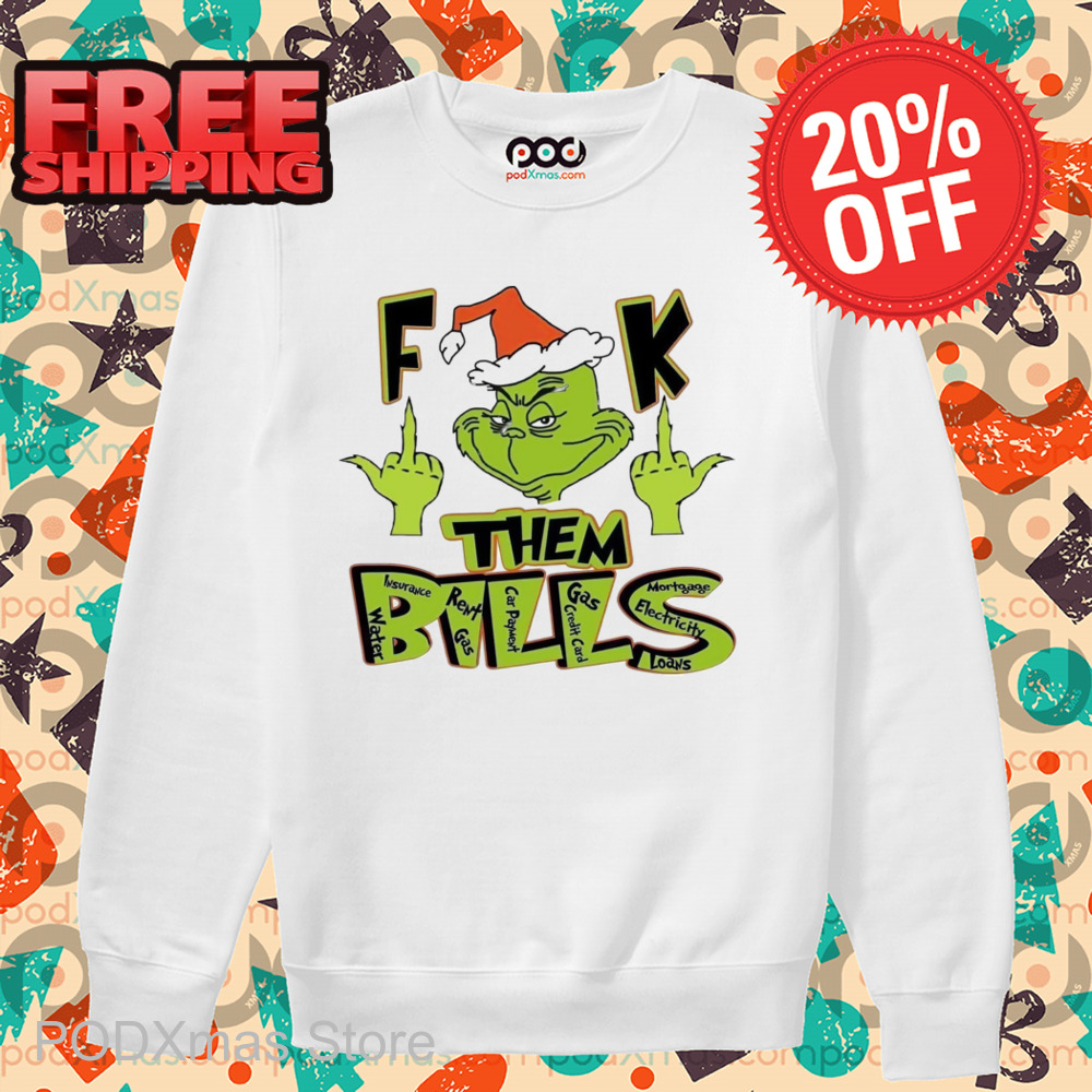Grinch Middle Finger Fuck Them Bills 2024 Shirt