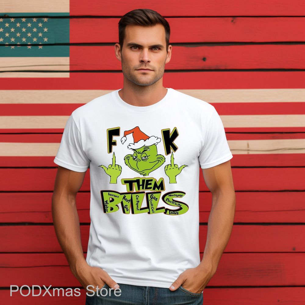 Grinch Middle Finger Fuck Them Bills 2024 Shirt