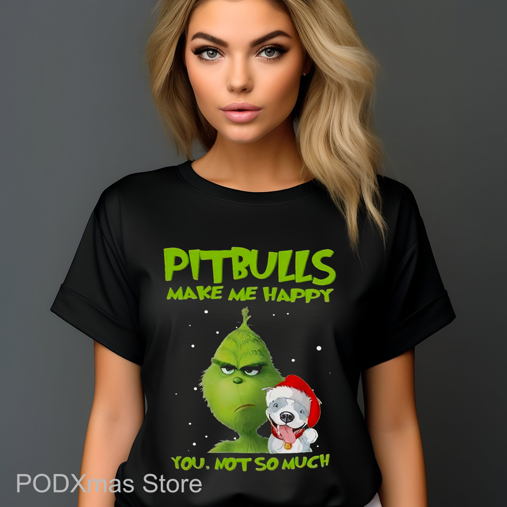 Grinch Pitbulls Make Me Happy You Not So Much Christmas 2024 Shirt Grinch Pitbulls Make Me Happy You Not So Much Christmas 2024 Shirt