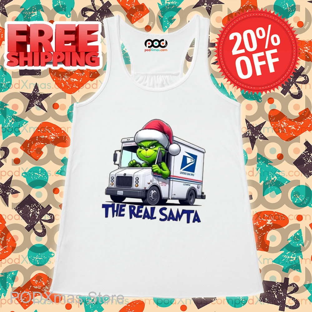 Grinch Santa USPS The Real Santa Christmas 2024 Shirt