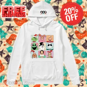 Grinch Snowman Elf Jack Skellington Kevin Christmas Characters 2024 Shirt
