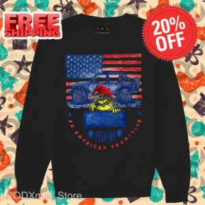 Grinch Truck An American Tradition American Flag 2024 Shirt