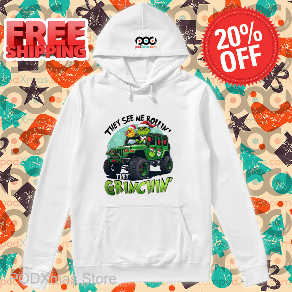 Grinch Truck They See Me Rollin They Grinch In' Christmas 2024 Shirt Grinch Truck They See Me Rollin They Grinch In' Christmas 2024 Shirt