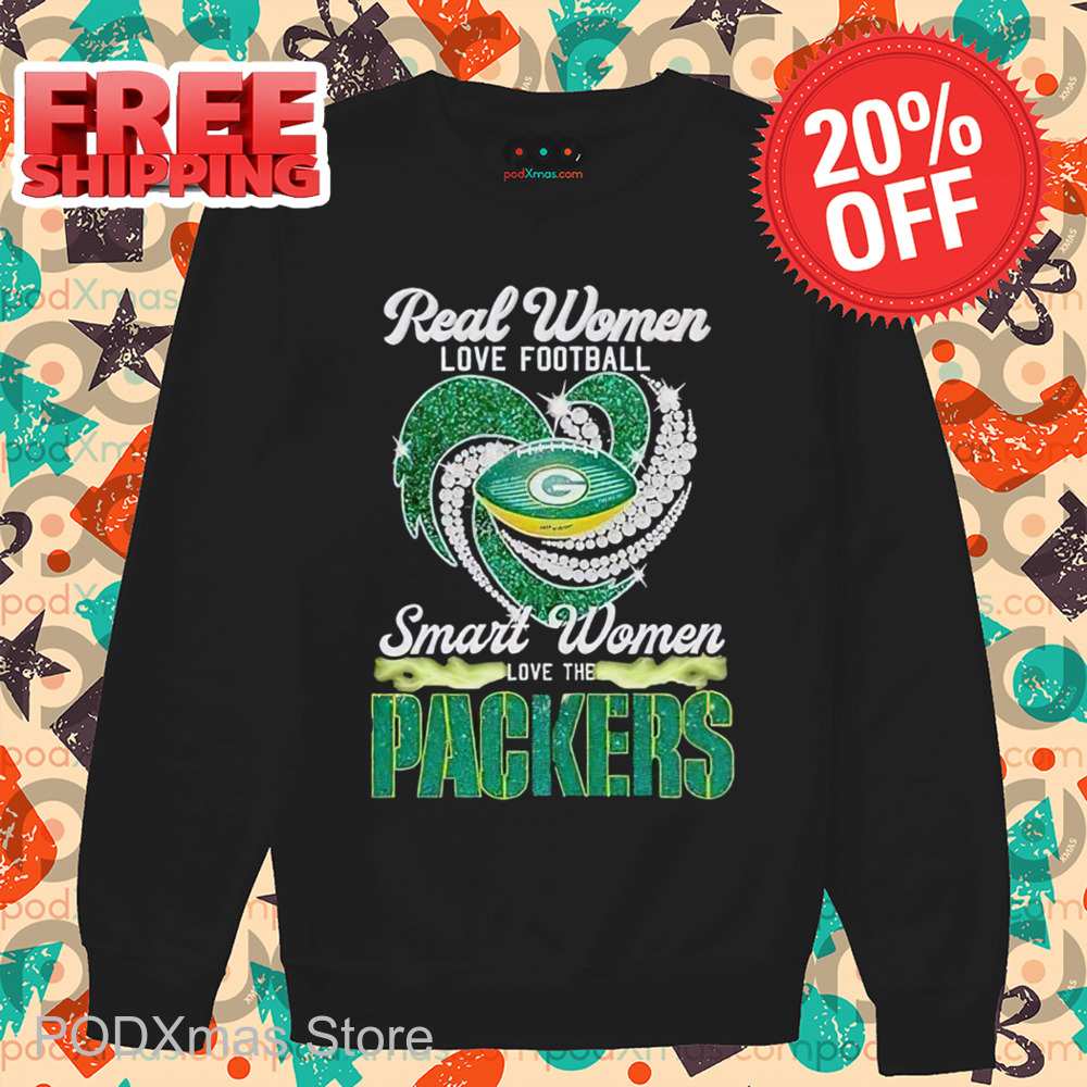 Heart Real Women Love Football Smart Women Love The Packers 2024 Shirt