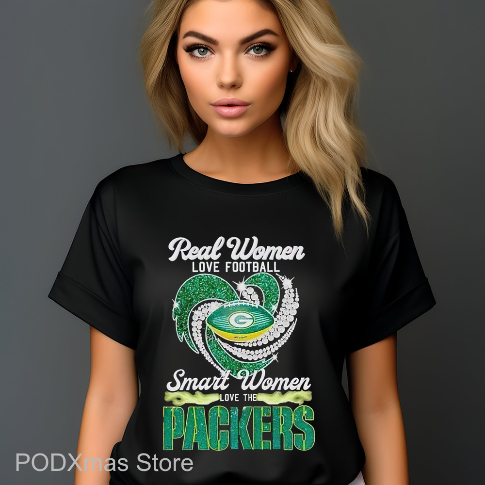Heart Real Women Love Football Smart Women Love The Packers 2024 Shirt Heart Real Women Love Football Smart Women Love The Packers 2024 Shirt