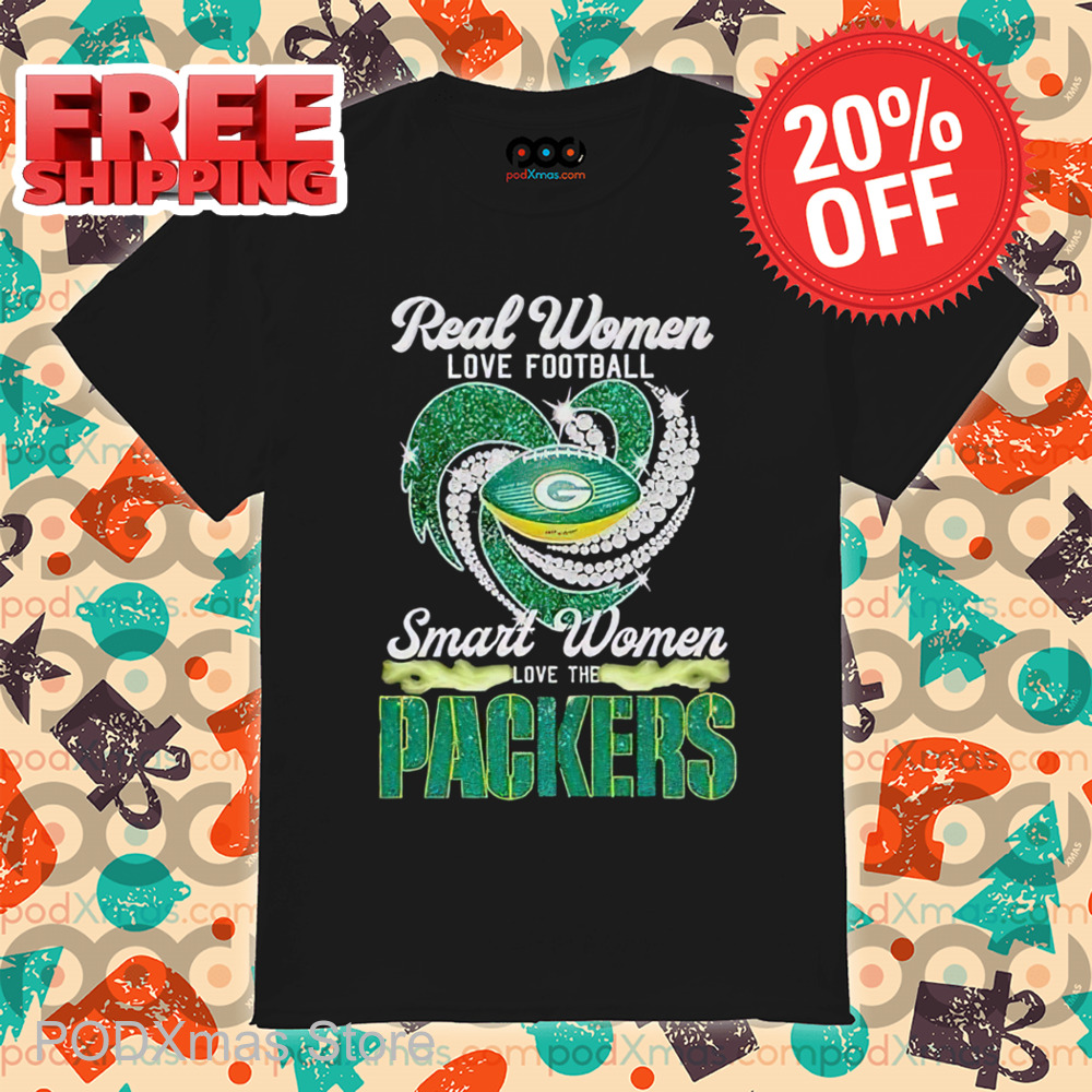 Heart Real Women Love Football Smart Women Love The Packers 2024 Shirt Heart Real Women Love Football Smart Women Love The Packers 2024 Shirt