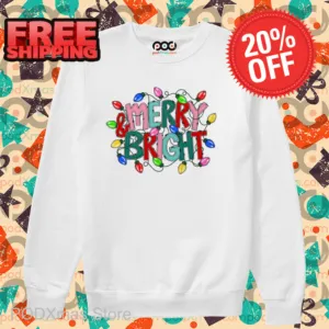 Merry And Bright Christmas Light 2024 Shirt