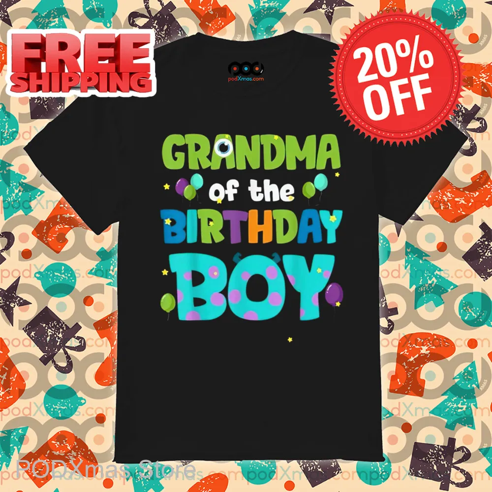 Monsters Grandma Of The Birthday Boy 2024 Shirt