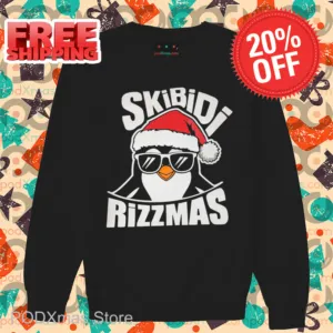 Penguin Santa Skibidi Rizzmas 2024 Shirt