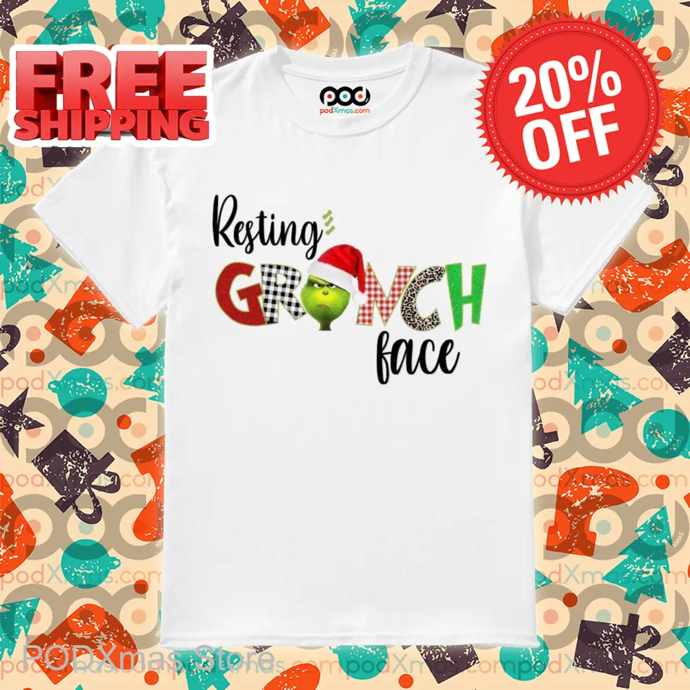 Resting Grinch Face Christmas 2024 Shirt