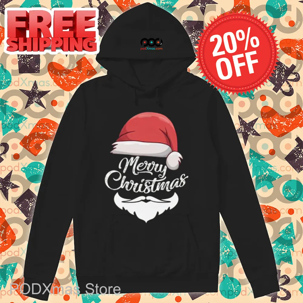 Santa Claus Hat Merry Christmas 2024 Shirt