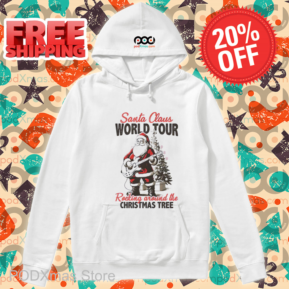 Santa Claus World Tour Rockin Around The Christmas Tree 2024 Shirt