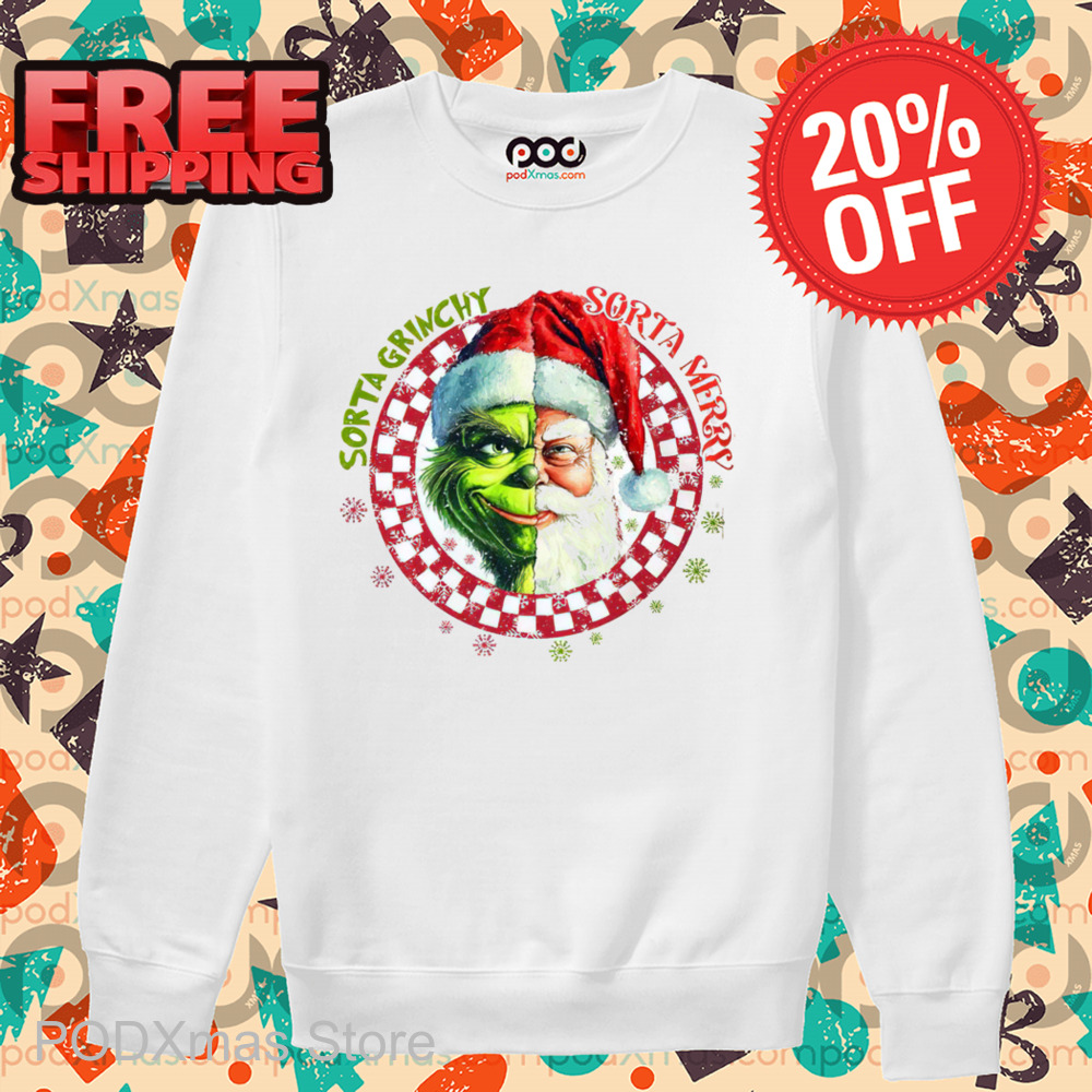 Santa Grinch Sorta Grinchy Sorta Merry Christmas 2024 Shirt