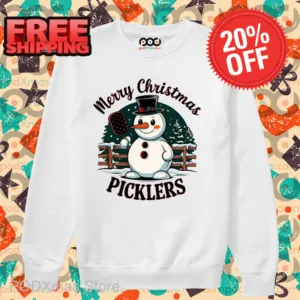 Snowman Merry Christmas Pickleball 2024 Shirt