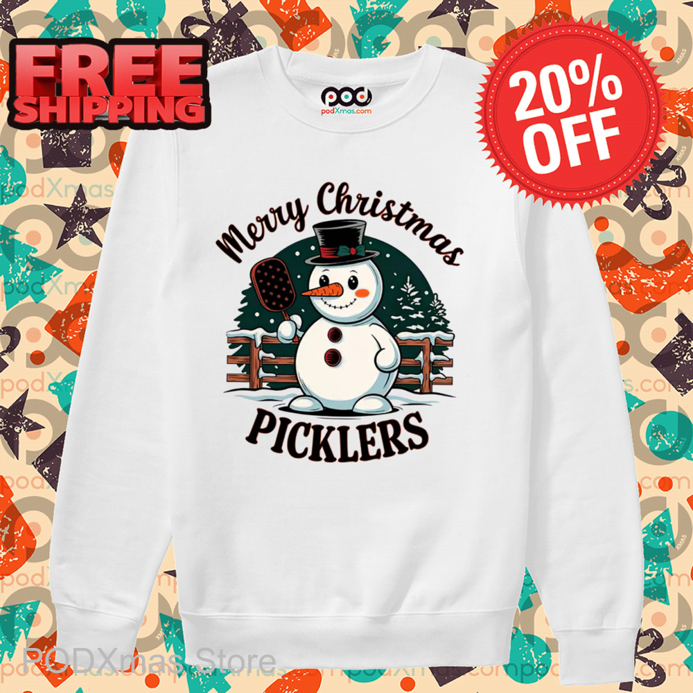 Snowman Merry Christmas Pickleball 2024 Shirt