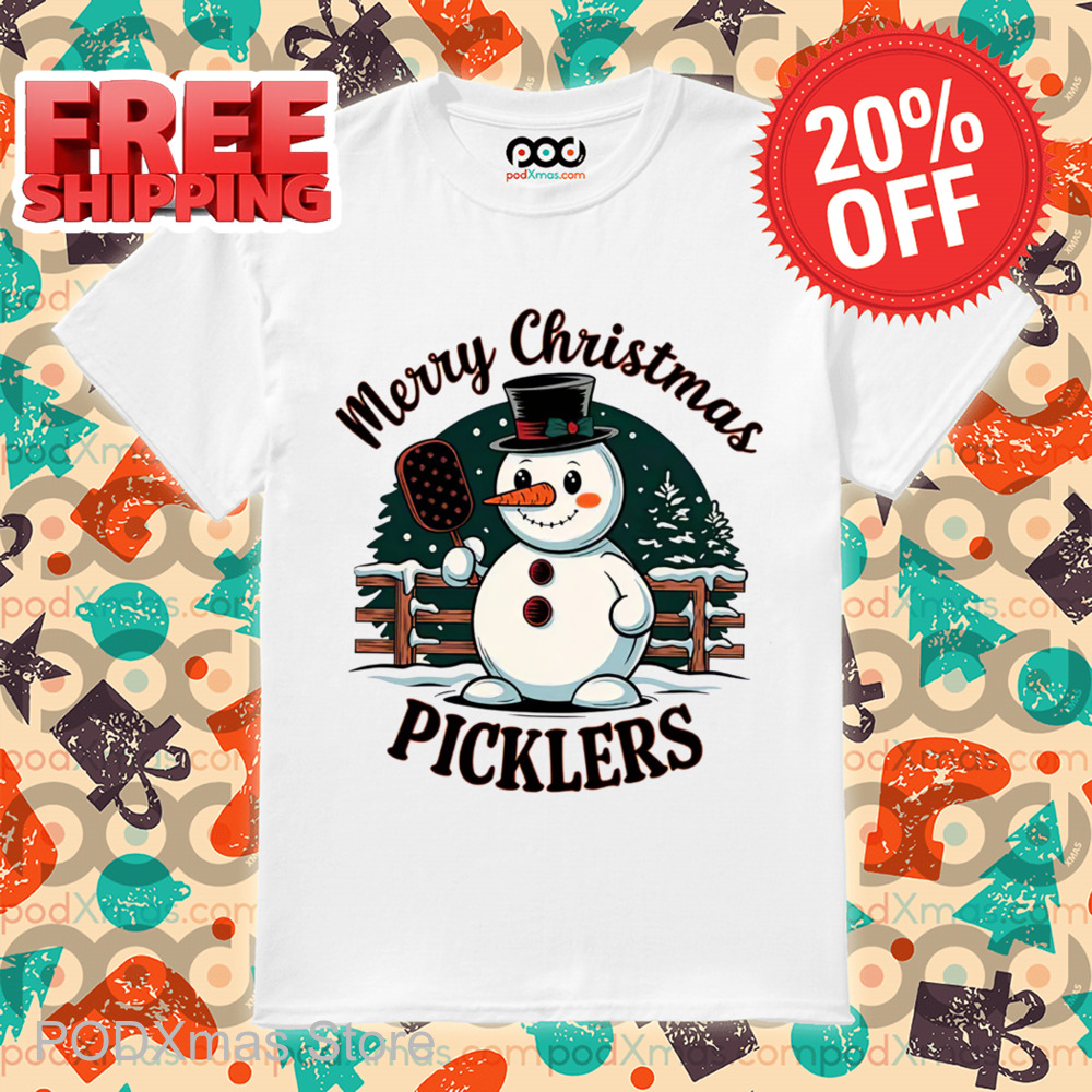 Snowman Merry Christmas Pickleball 2024 Shirt
