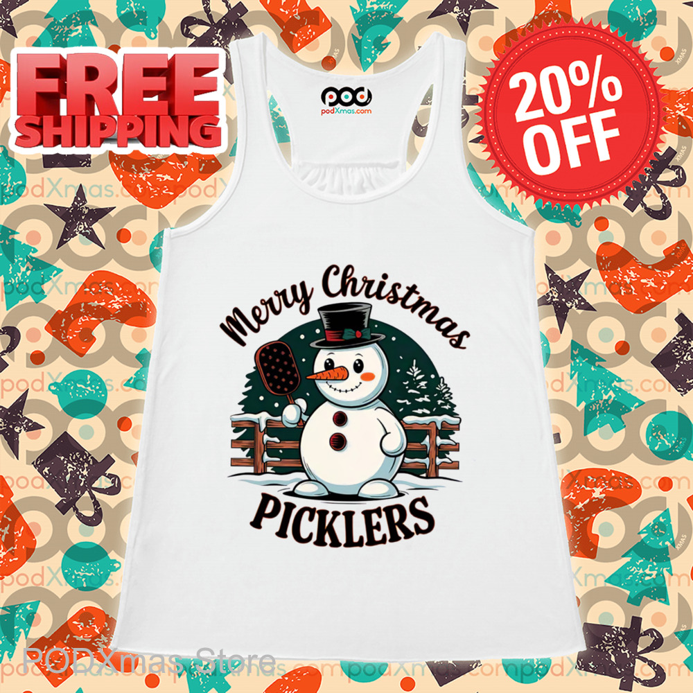 Snowman Merry Christmas Pickleball 2024 Shirt