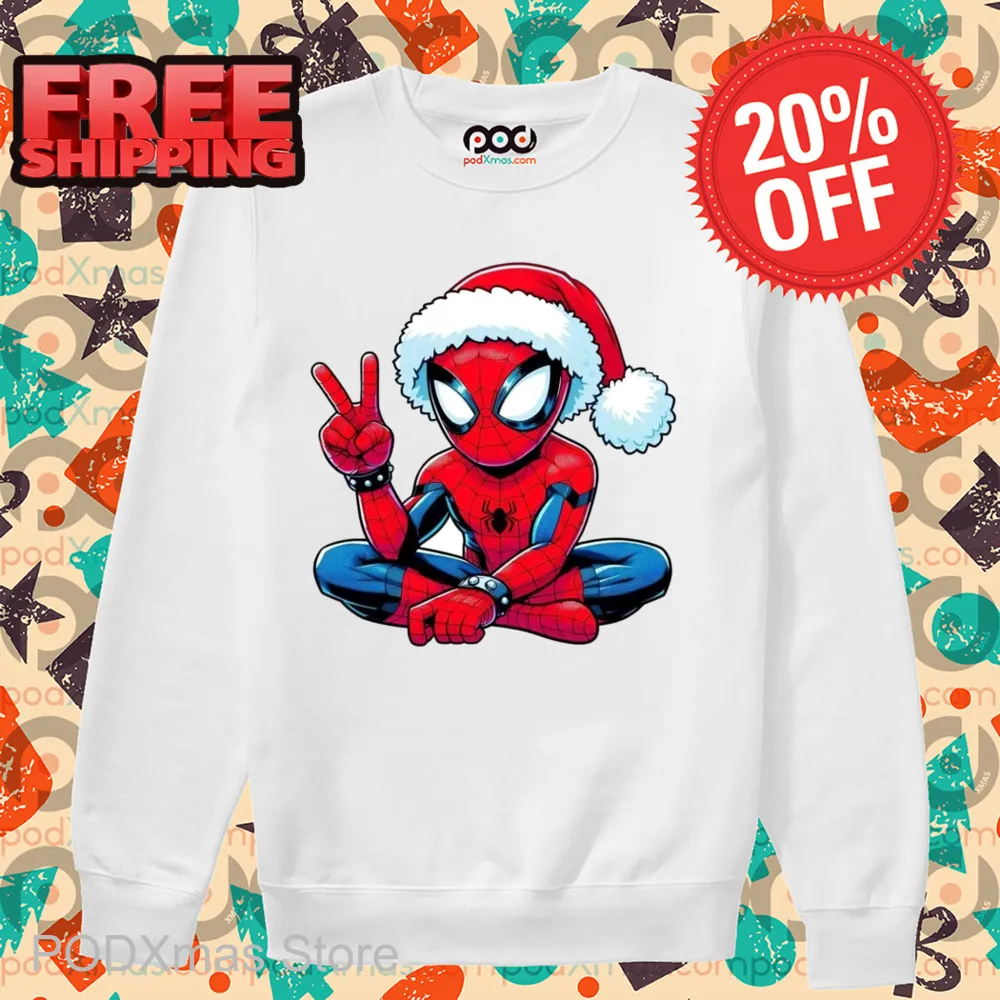 Spider Man Santa Hat Christmas 2024 Shirt