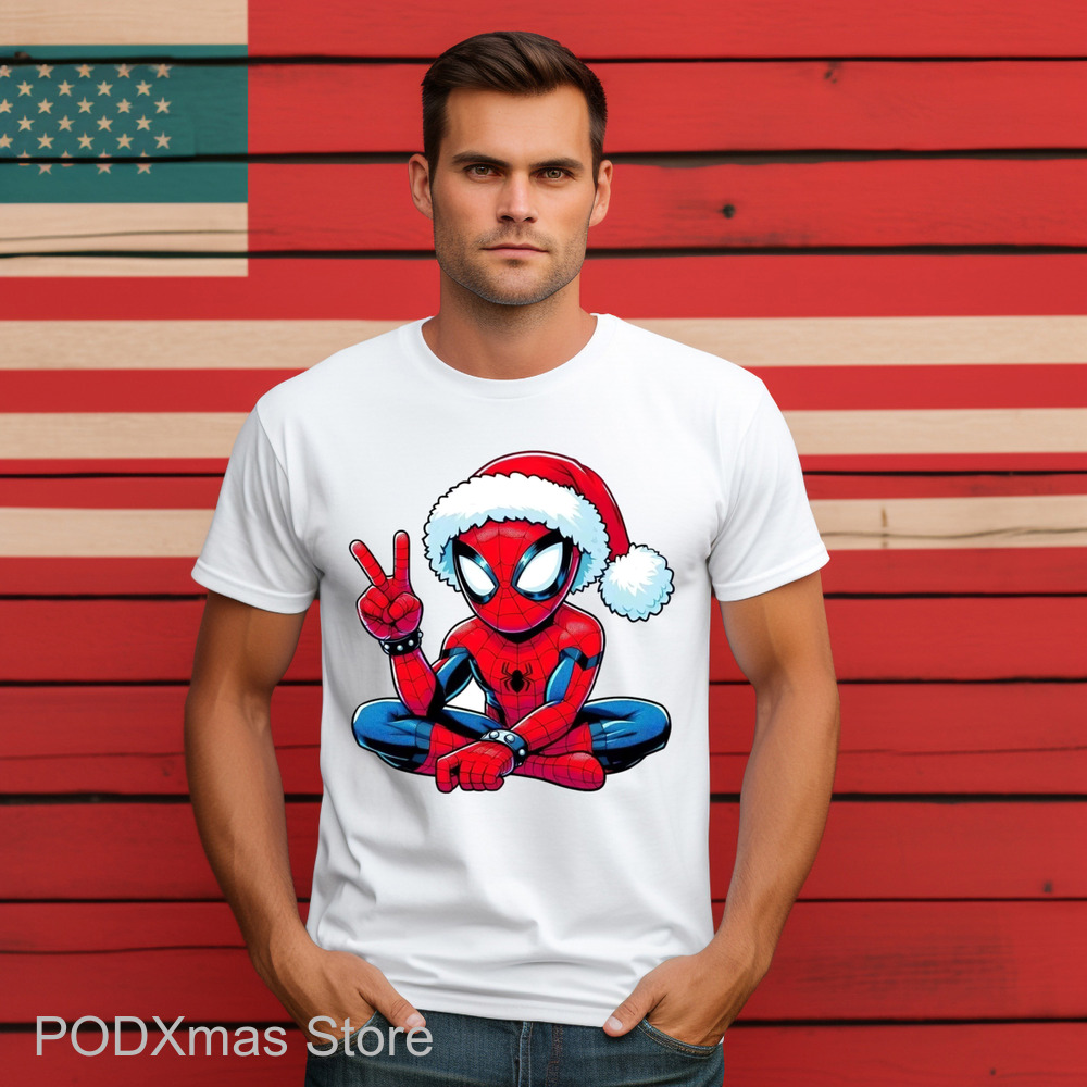 Spider Man Santa Hat Christmas 2024 Shirt