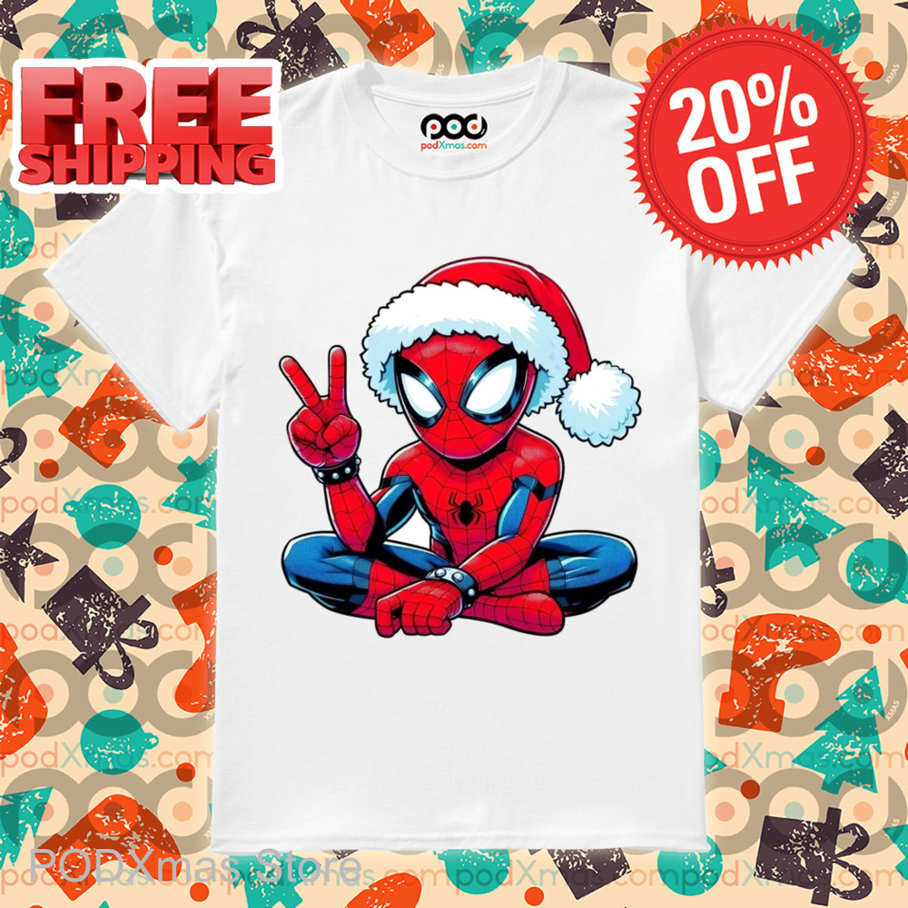 Spider Man Santa Hat Christmas 2024 Shirt