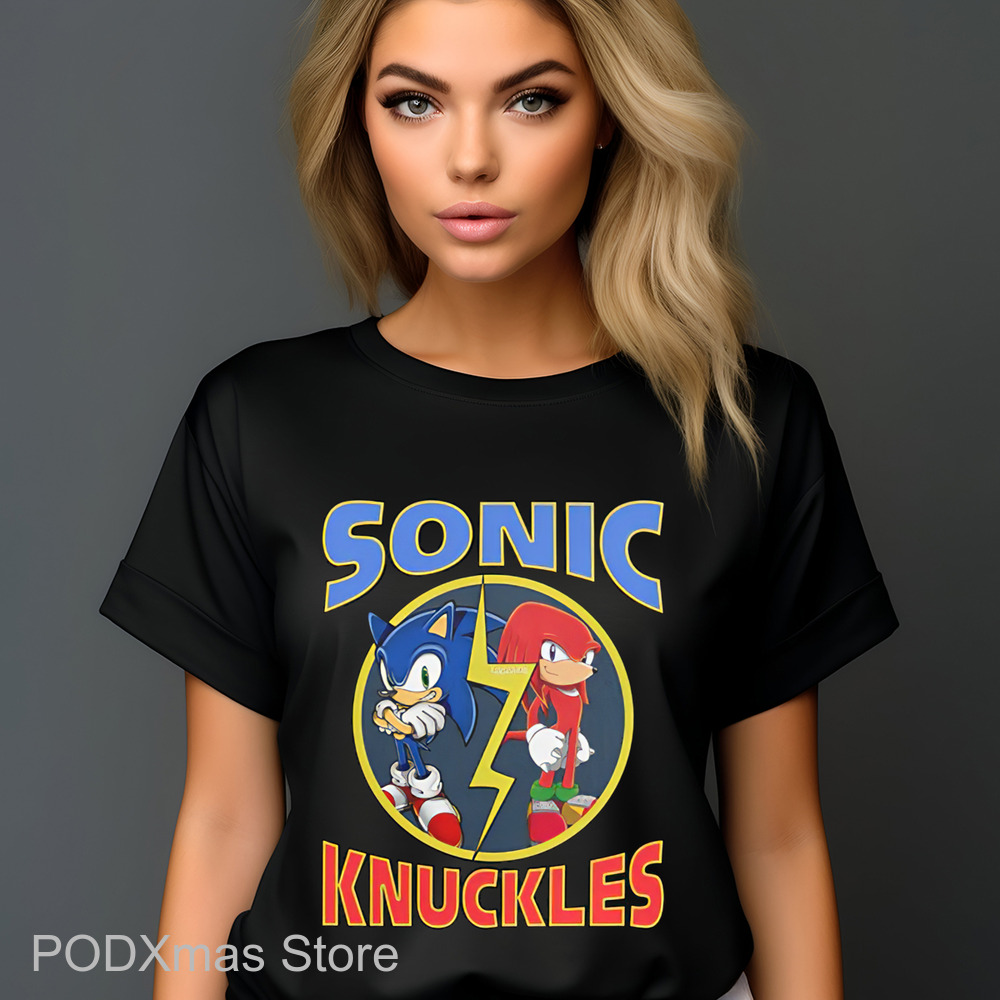 Taylor Decker Wearing Sonic X Knuckles Shirt