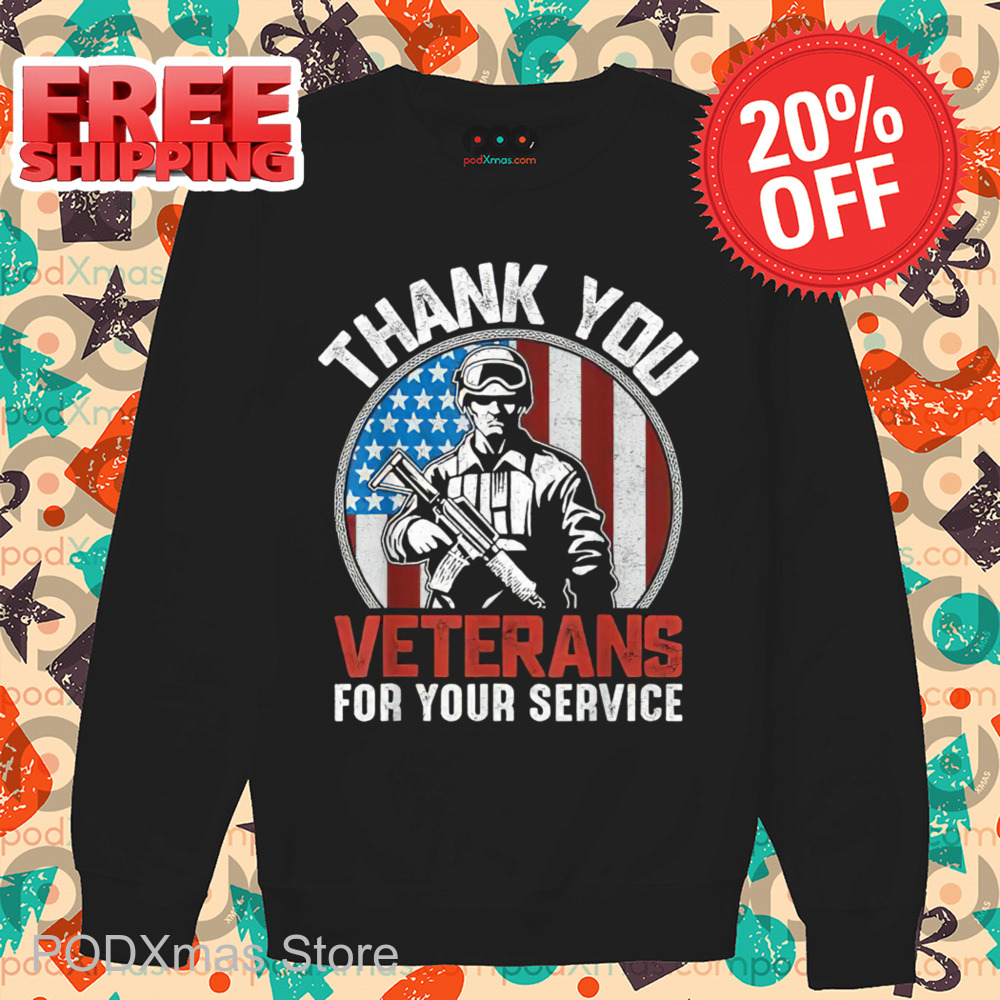 Thank You Veterans For Your Service Vintage 2024 Shirt